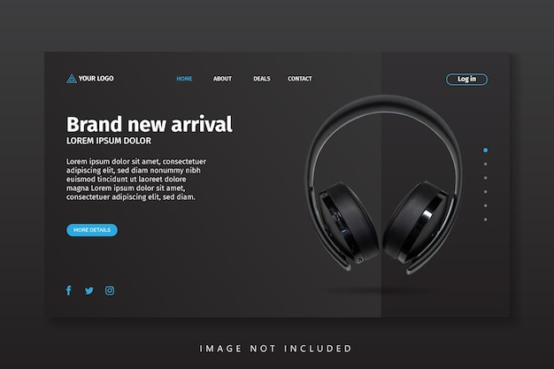 Vector online new product arrival landing page template