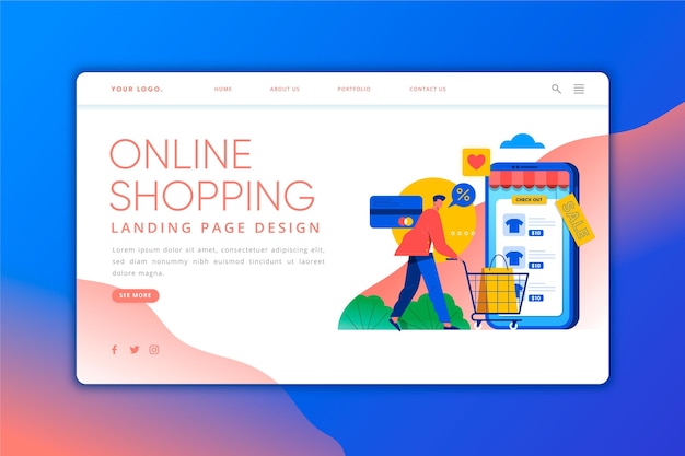 Online shopping - landing page