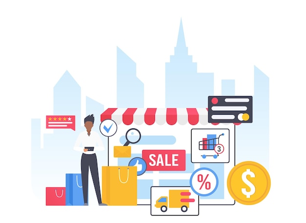 Online shopping marketplace and digital payment