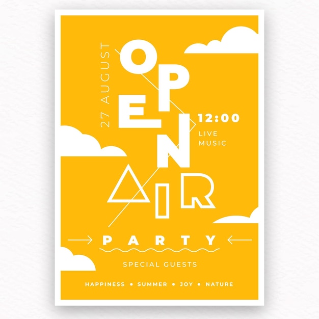 Vector open air party poster