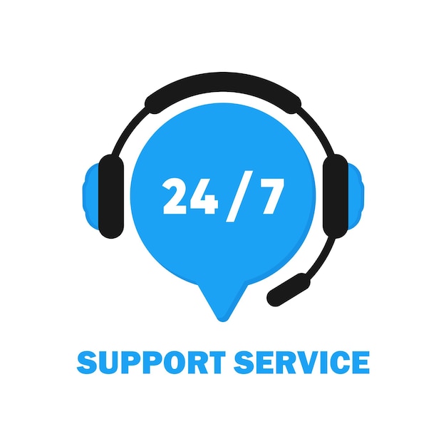 Operator logo vector icon Online support service