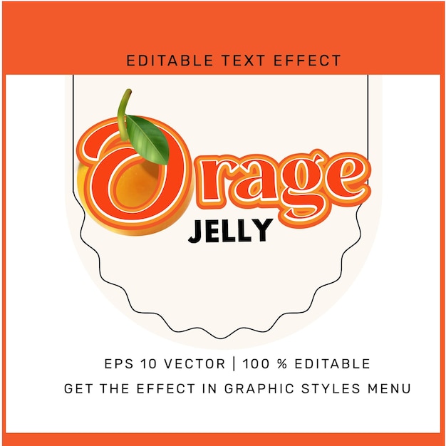 orange text effect with orange logo