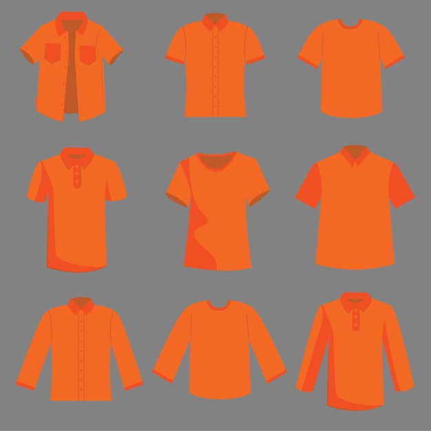 Orange tshirt vector