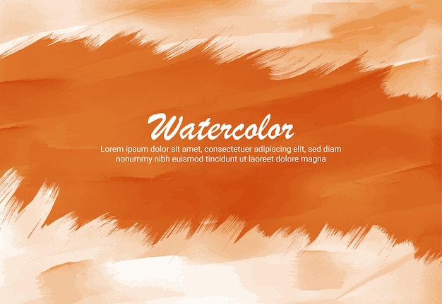 Vector orange watercolor background