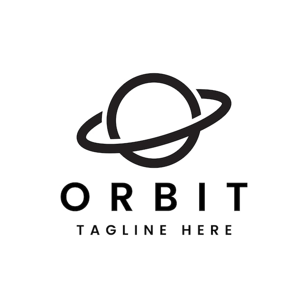 Vector orbit line logo design