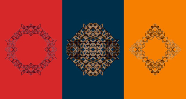 Vector oriental stroke ornament for islamic theme