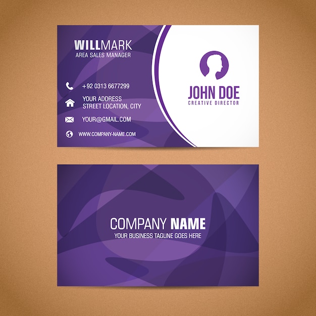 Original Business Card with flat design