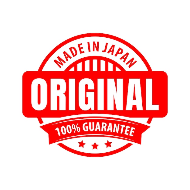 Vector original made in japan logo. for your business product labels. vector stamp