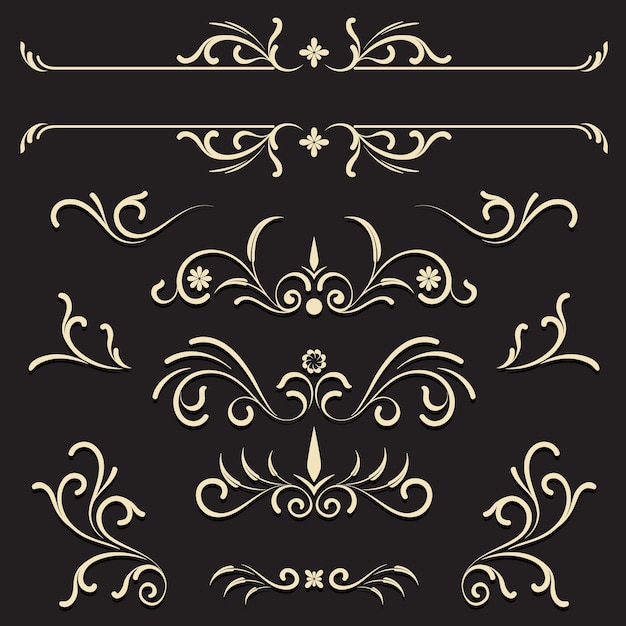 Vector ornamental elements collection