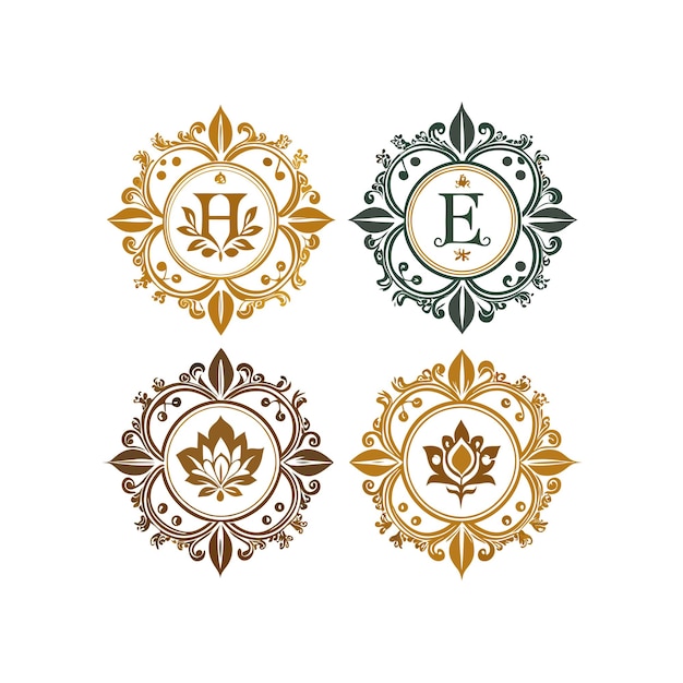 Vector ornamental logo concept illustration