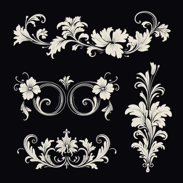 Ornaments vector set