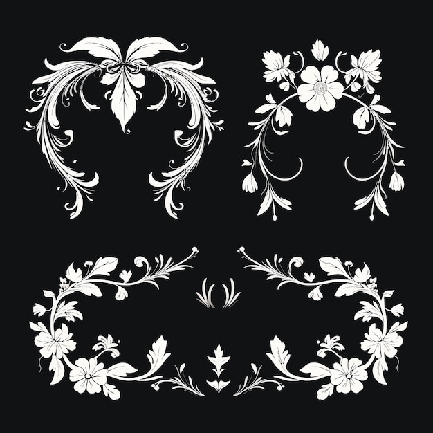 Ornaments vector set