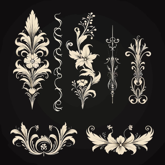 Vector ornaments vector set