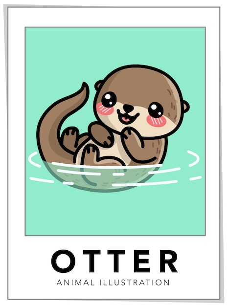 Vector otter vector illustration