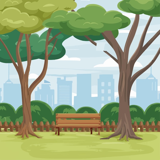 outdoor park landscape vector illustration