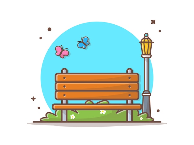 Outdoor Park Vector  Illustration