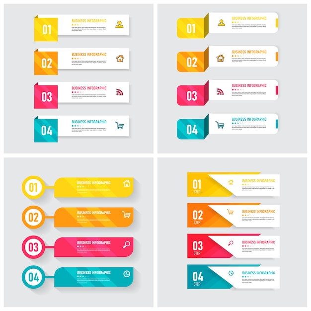 Pack of infographic element template