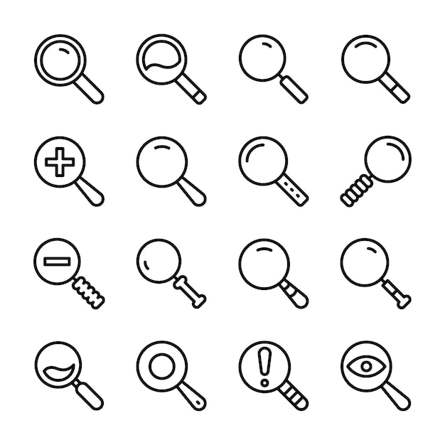 Pack Of Search Line Icons