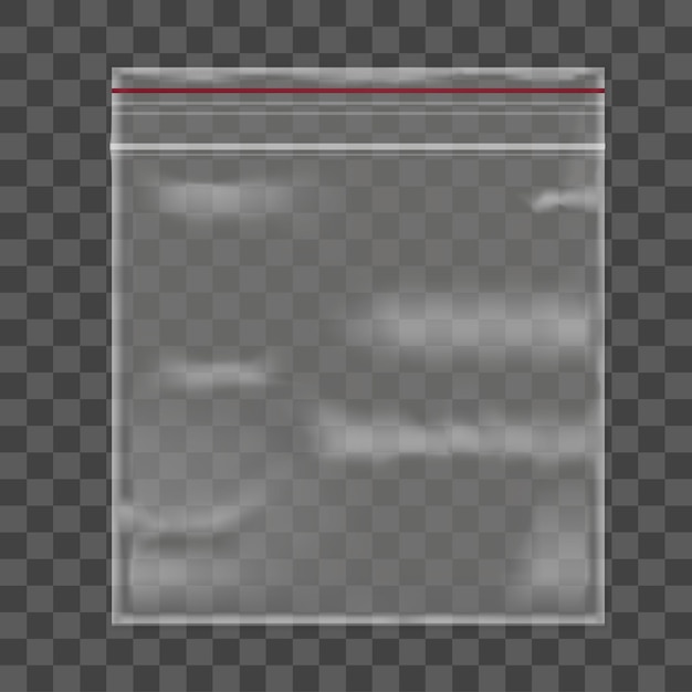 Package Plastic Bag on transparent background