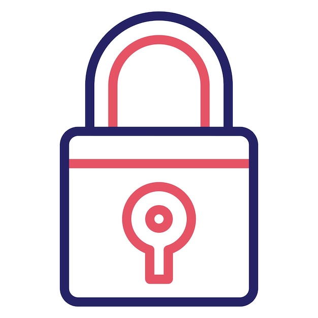 Padlock vector icon illustration of Protection and Security iconset