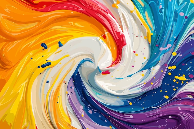 Vector paint splash with multicolors abstract background