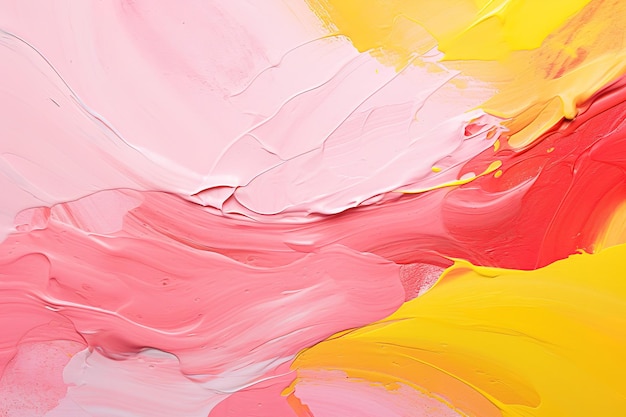 Vector a painting of pink and yellow paint with a yellow and red color