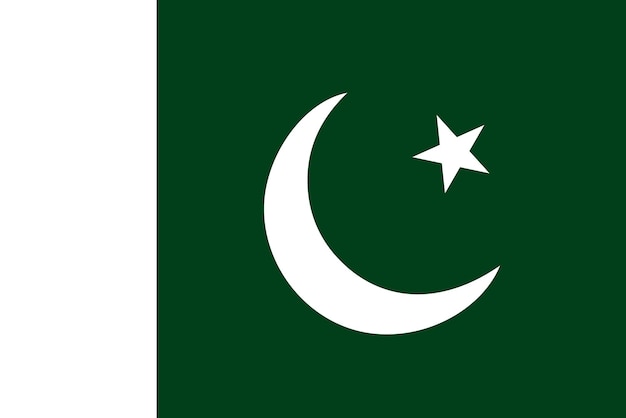 Pakistan flag original colors and proportions Vector illustration EPS 10