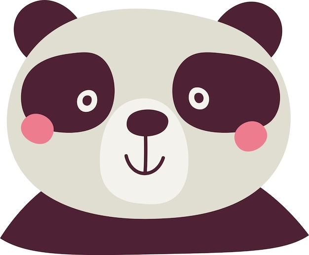 Vector panda bear portrait