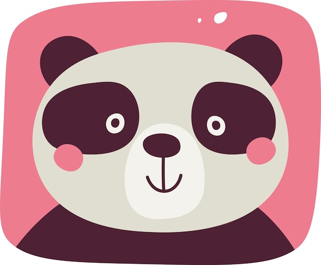 Vector panda bear portrait