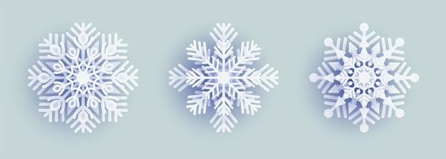 Vector paper snowflake on white background