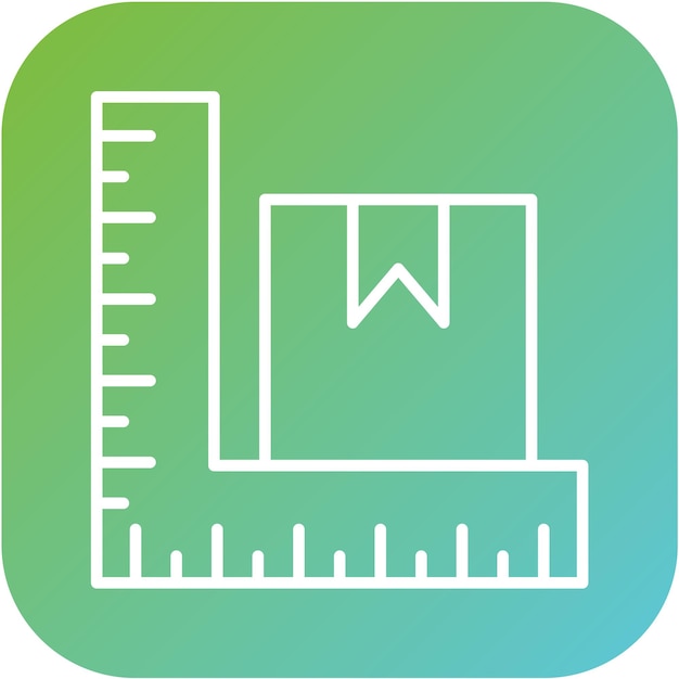 Vector parcel size icon style