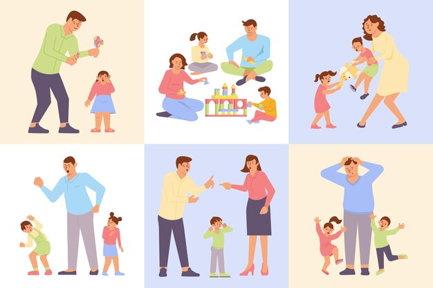 Vector parenting composition set