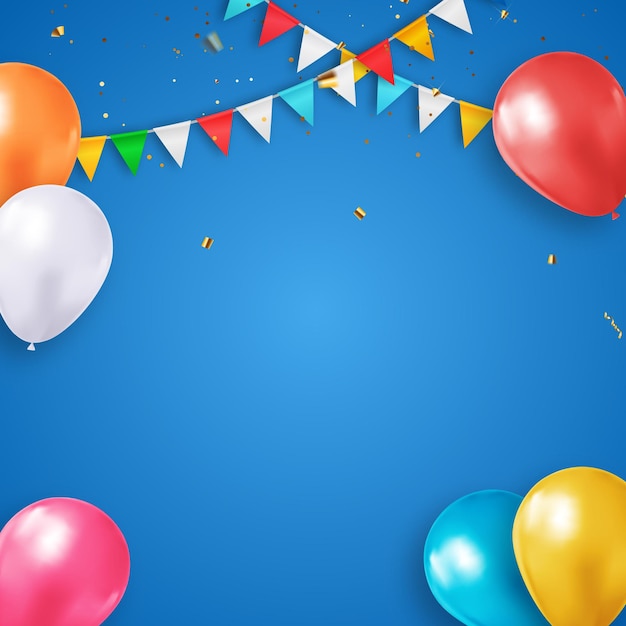 Party Holiday Birthday Background Vector Illustration