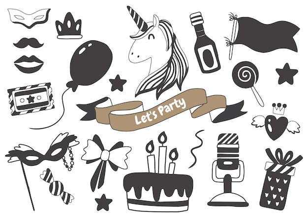 Party illustration set