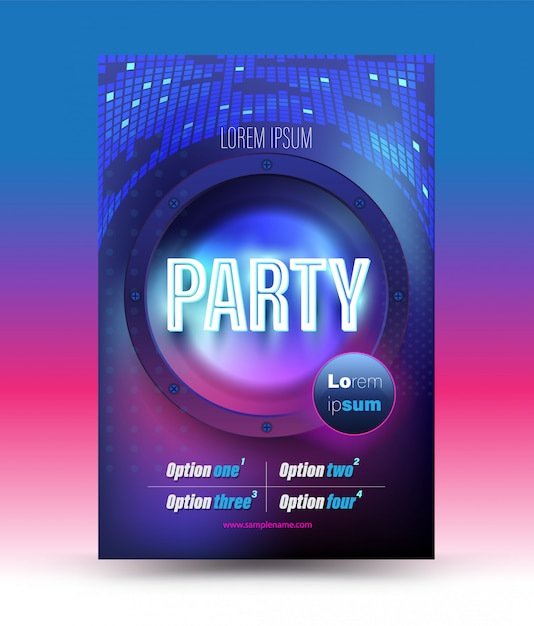 Party poster template A4 size 