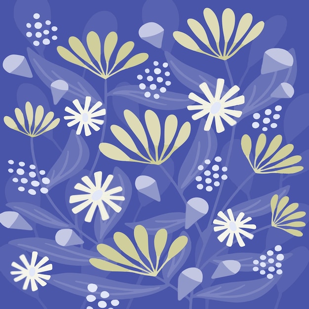 Vector pattern flower floral spring blossom illustration vector fabric textile design leaf leaves