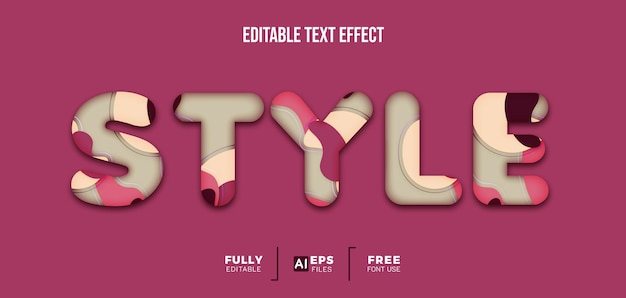 Pattern style 3d editable text effect