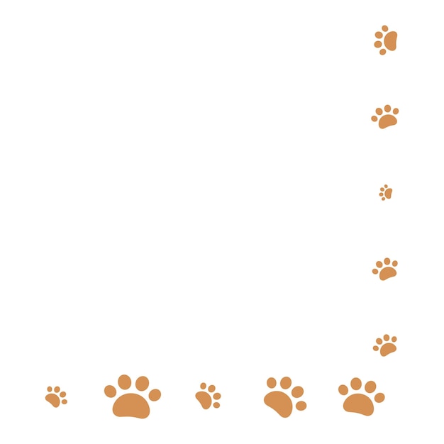 Vector paws animal element collection cute
