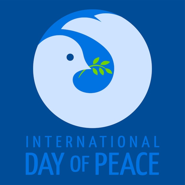 Peace dove with olive branch International Day of Peace