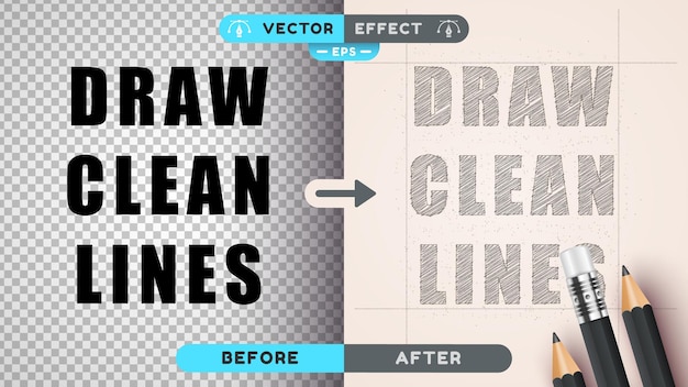 Pencil Draw - Editable Text Effect, Font Style