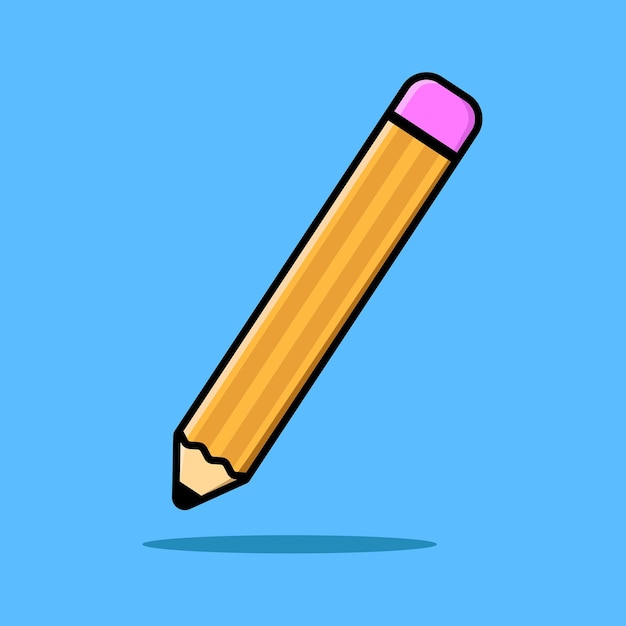 Pencil Illustration Icon Vector Design