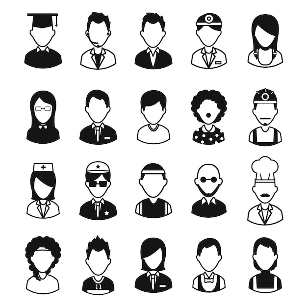 Vector people avatar collection