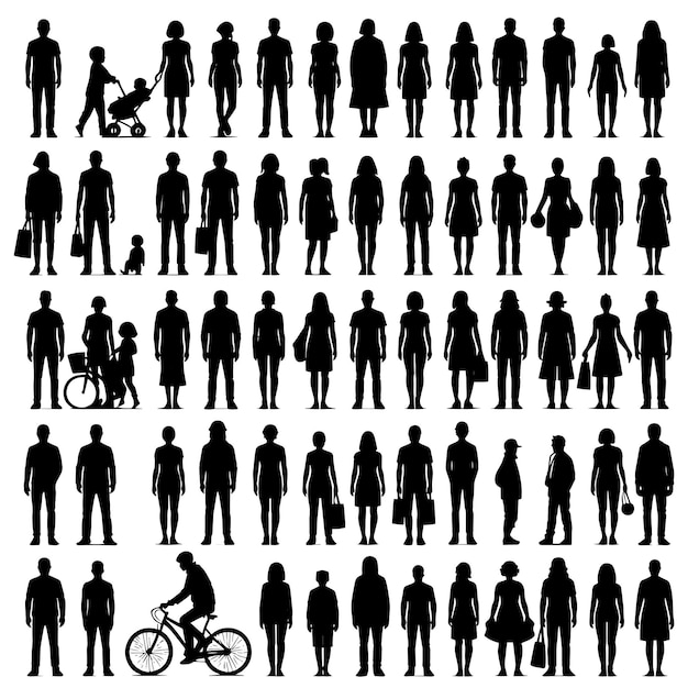 Vector people silhouettes