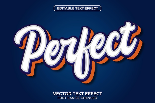 Vector perfect editable text effect