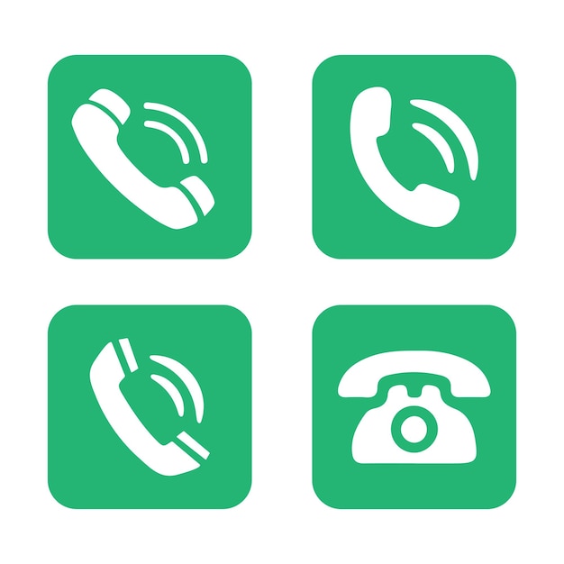 Vector phone call icon set