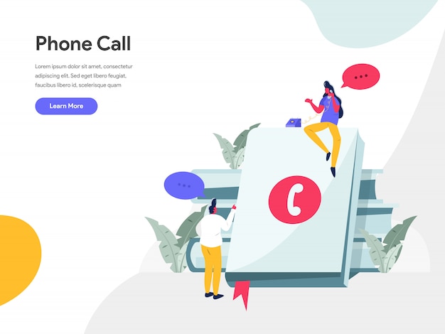 Phone Call Illustration Concept