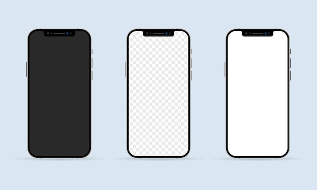 Phone frame with blank display templates.