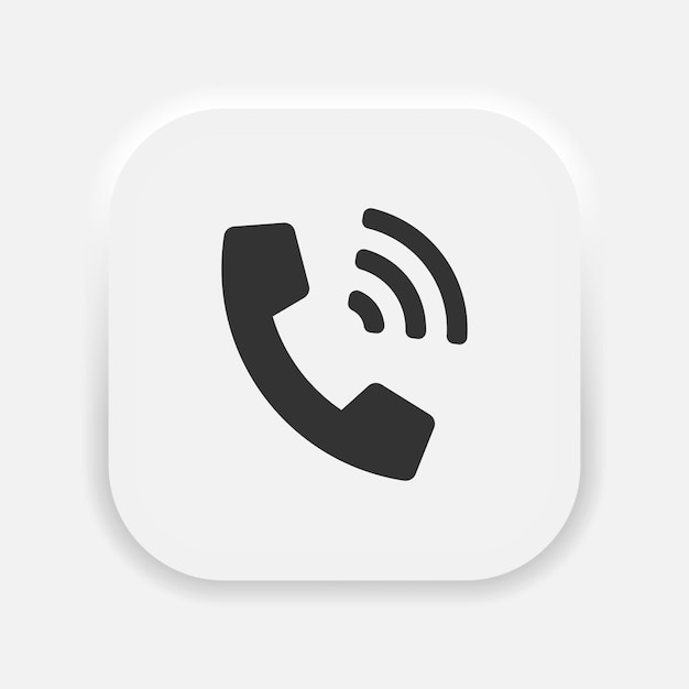 Phone icon in trendy neumorphism style isolated Telephone call symbol Vector illustration EPS 10