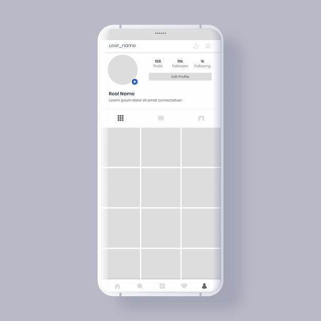 Vector phone mockup in the soft style