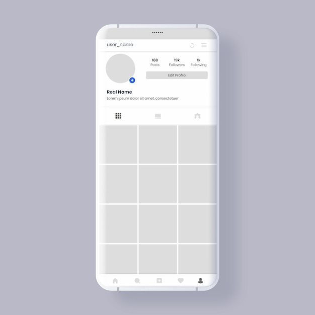 Phone mockup in the soft style